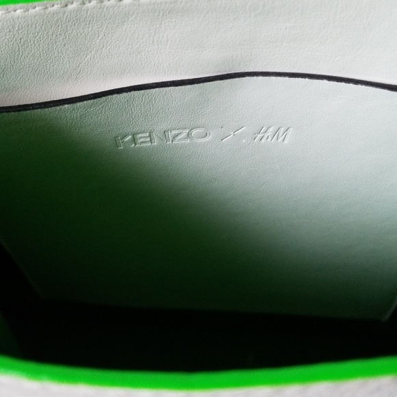 WHITE LEATHER KENZO TOTE PURSE - Picture 5 of 6